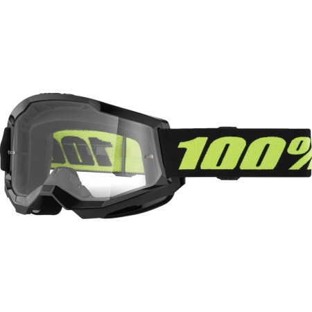 Masque 100% Strata 2 Noir Jaune Fluo